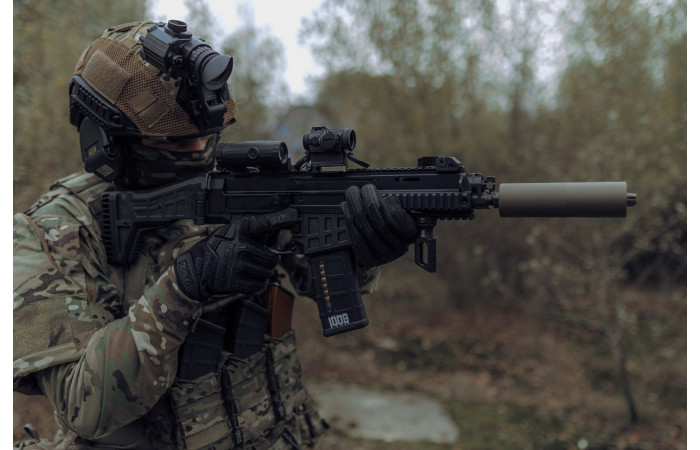 Газорозвантажений Саундмодератор Molotgun M-032-1 на М4/AR-15,UAR-15, Bren, HK416